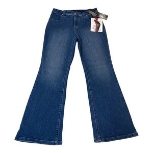 Women with Control Shape Enhancing Slimming Dark Bootcut Womens Jeans Size 8P